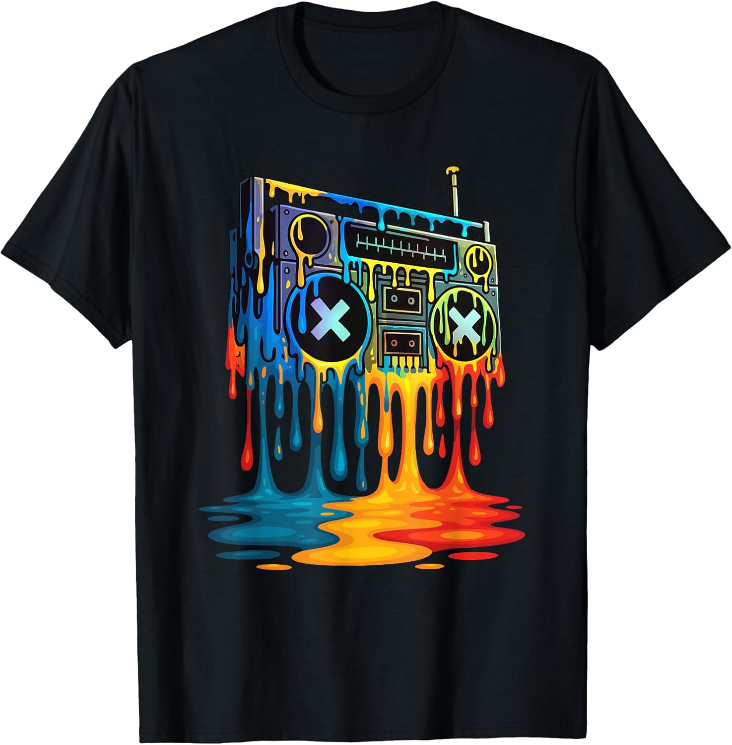 Dripping Paint Boombox - 80s 90s Old School Hip Hop T-Shirt Unisex T-shirt, Sweatshirt, Hoodie, Long Sleeve Tee